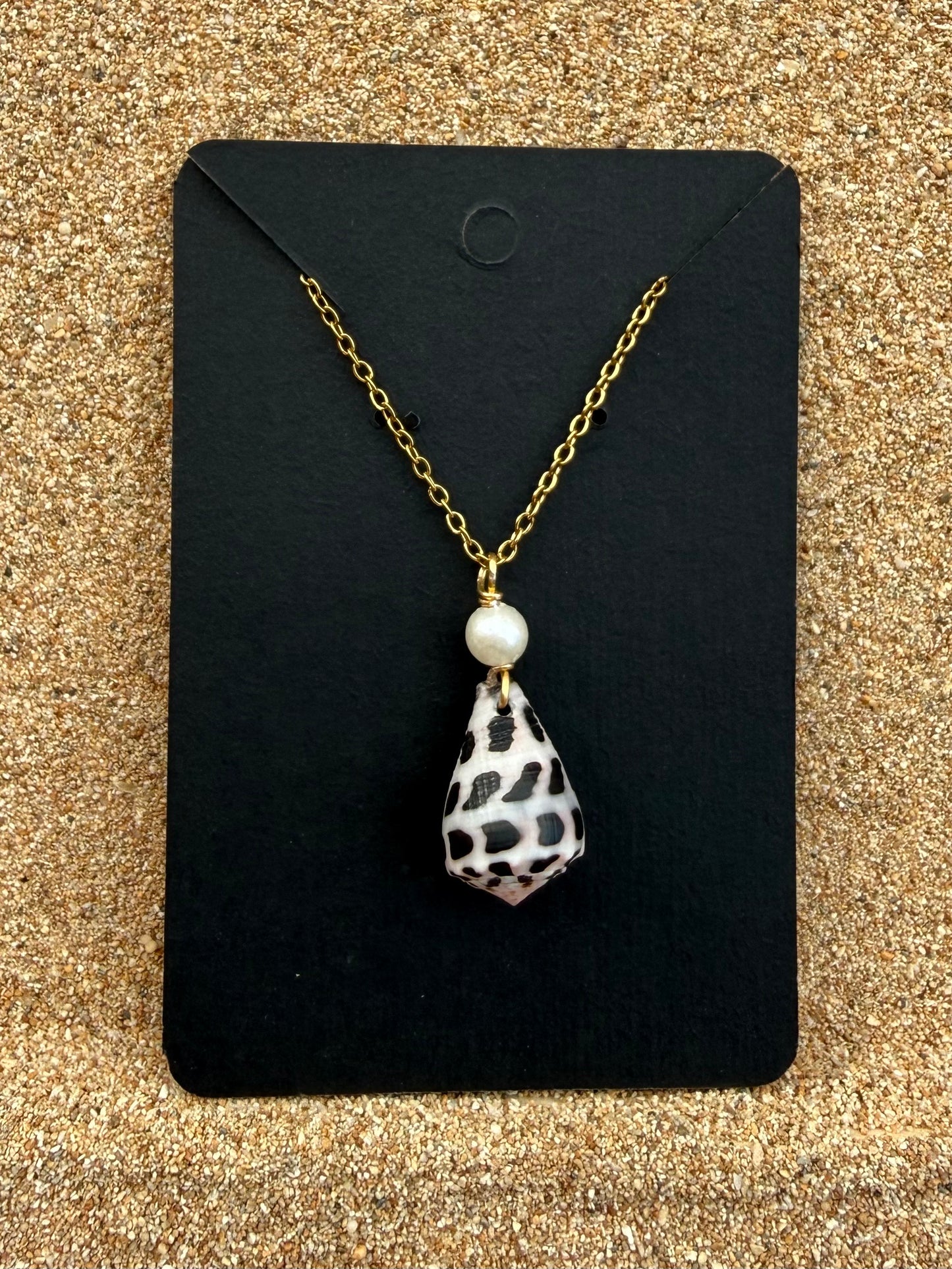 White Pearl Hebrew Necklace