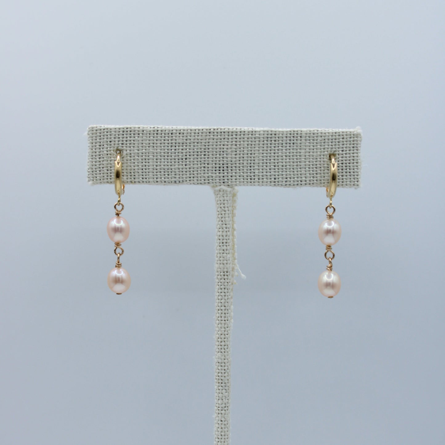 Freshwater Pink Pearl Dangle Earrings