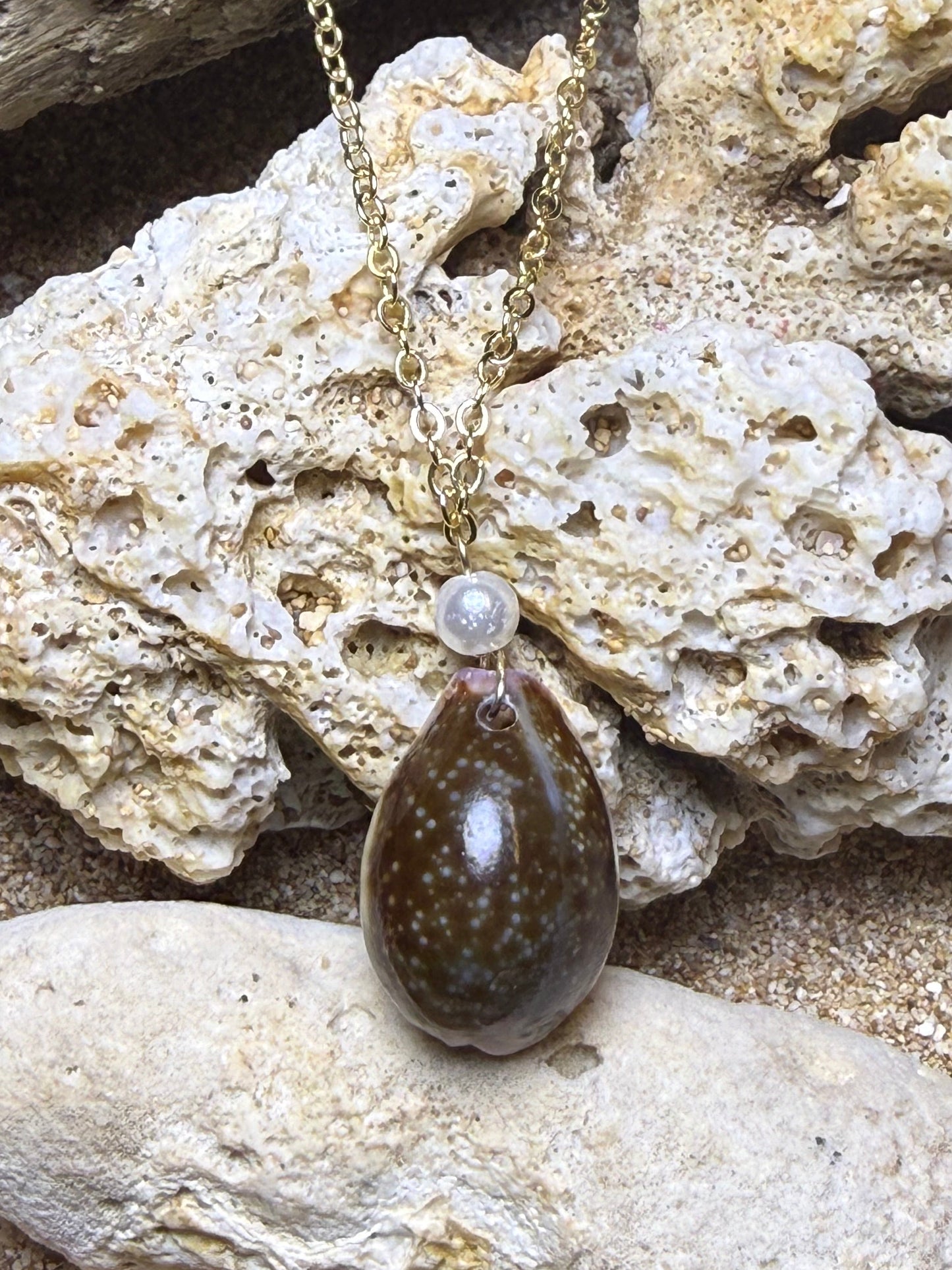 Hawaiian Honey Cowry Necklace
