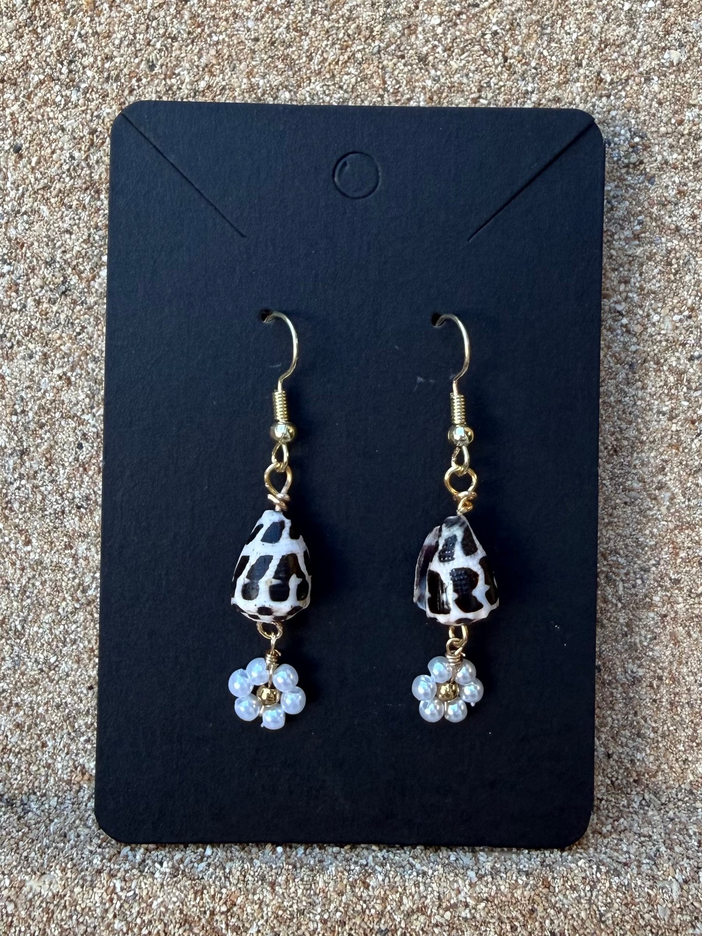 Daisy Hebrew Dangle Earrings