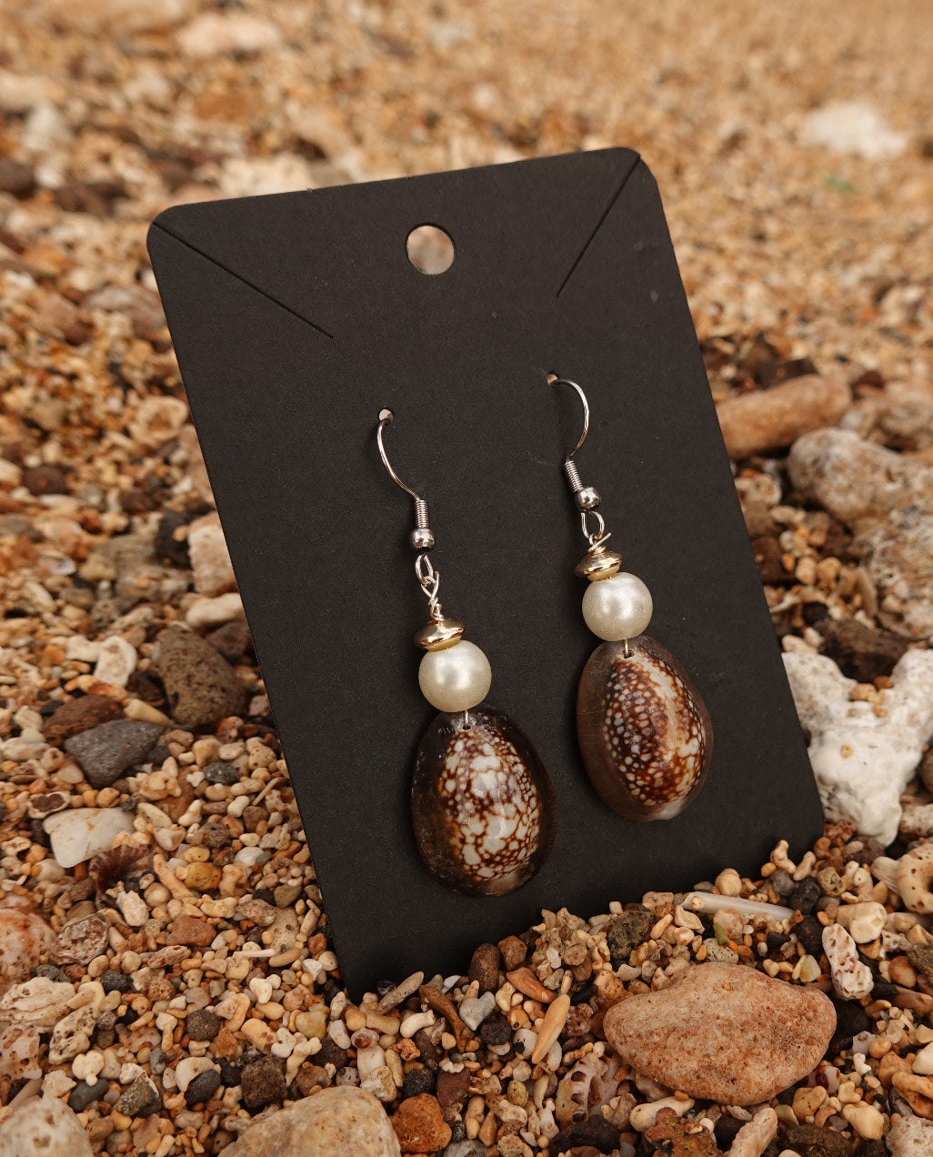 Pearl Cowry Earrings