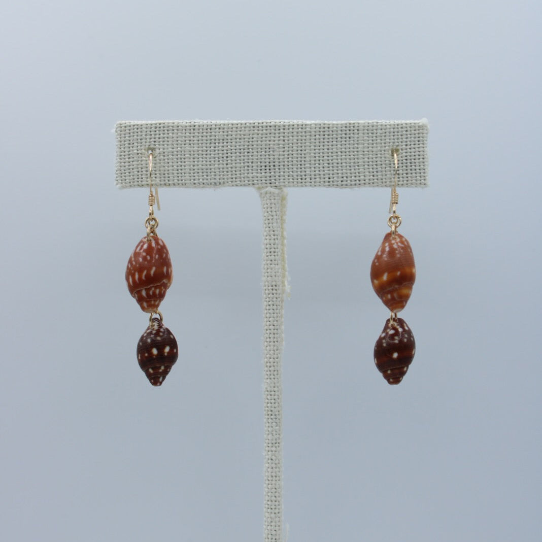 Rustic Dove Shell Earrings