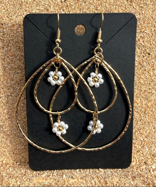 Daisy Hoop Earrings