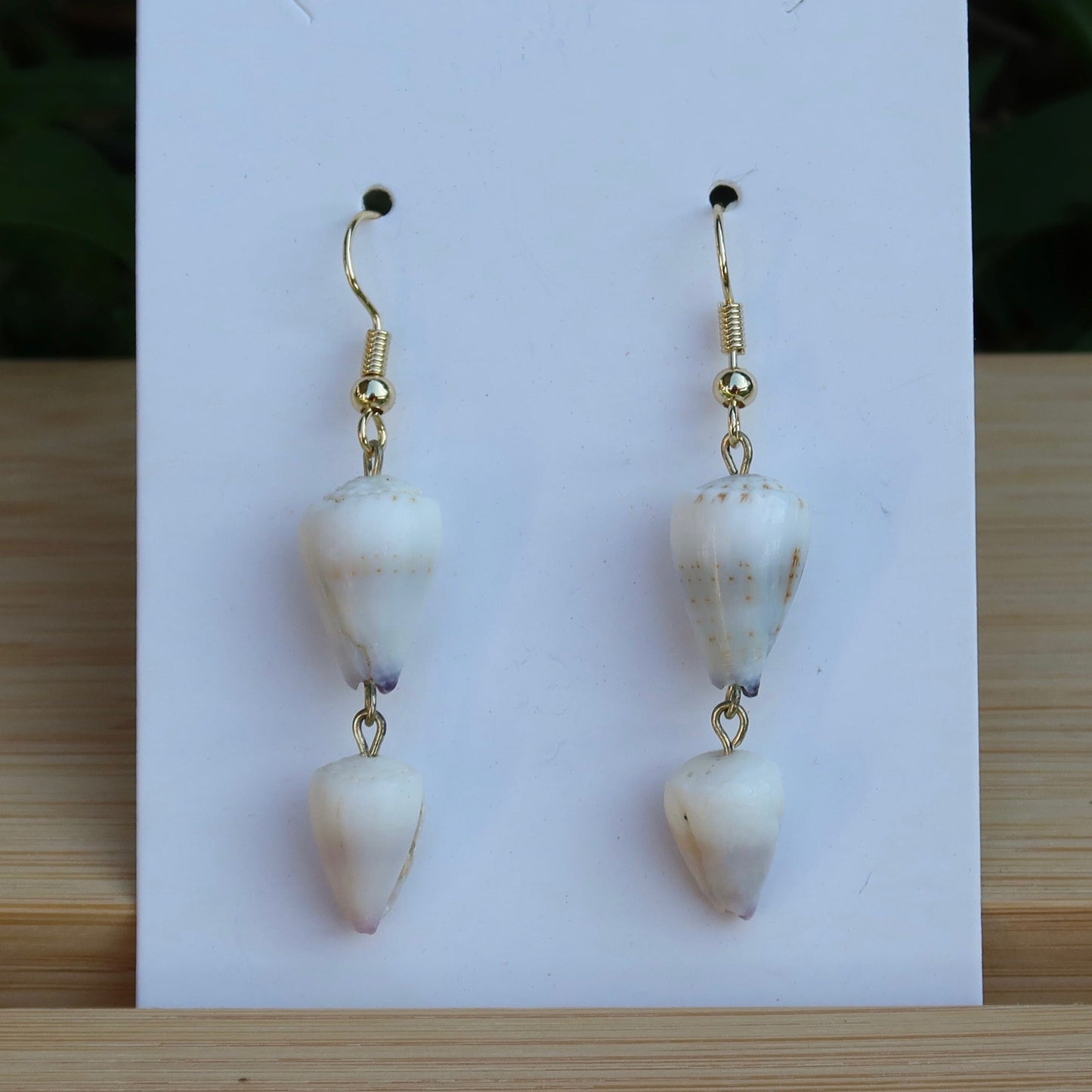 Double Cone Dangle Earrings