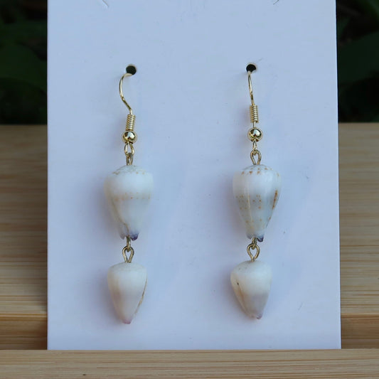 Double Cone Dangle Earrings