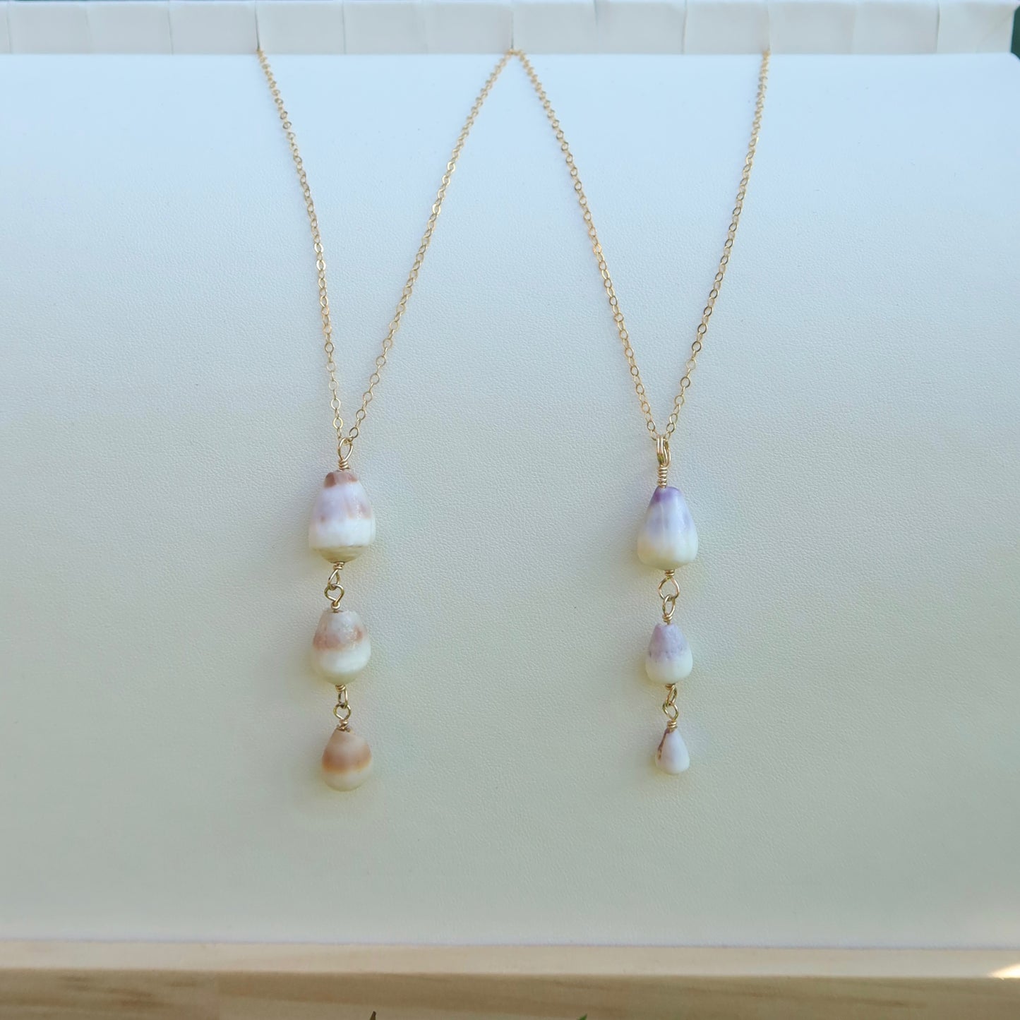 Triple Cone Shell Necklace