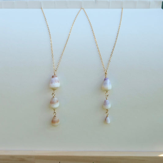 Triple Cone Shell Necklace
