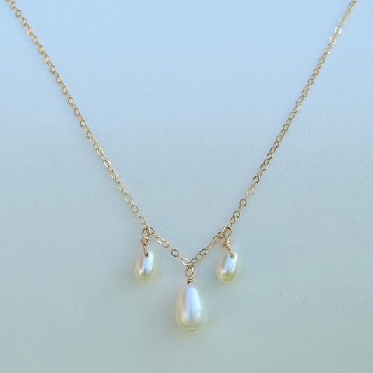 Triple Pearl Trio Necklace