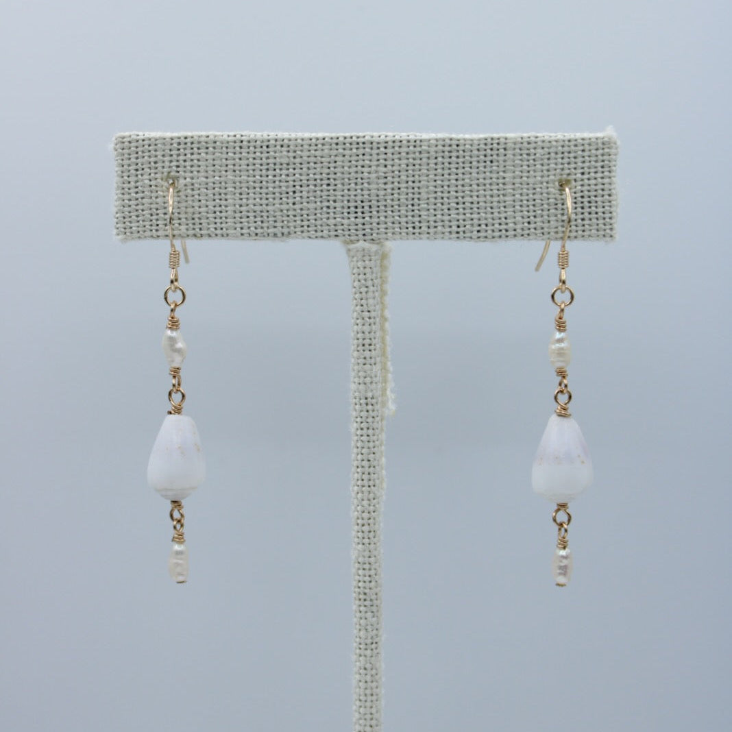 Mini Cone Shell Dangle Earrings