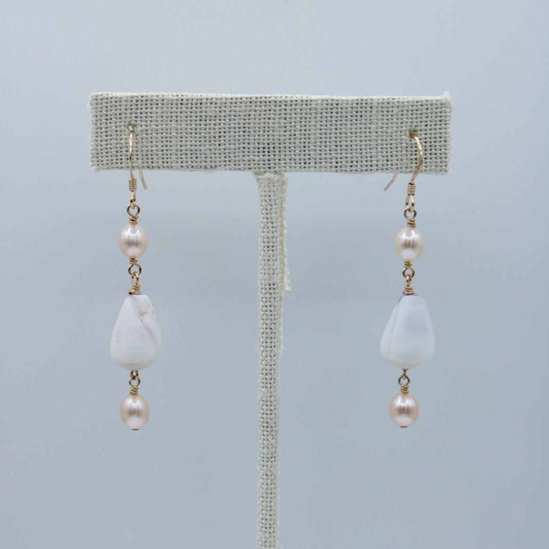 Mini Cone Shell with Fresh Water Pearls