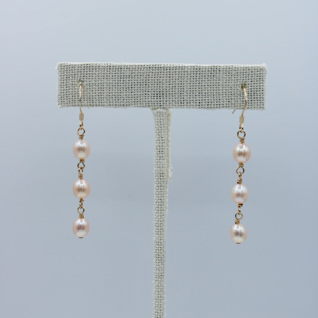 Pink Freshwater Pearl Earrings
