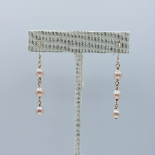Pink Freshwater Pearl Earrings